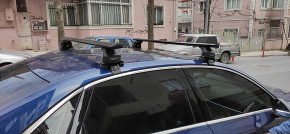 For Audi A4 B9 2017-2025 Rack Cross Bars Normal Roof Alu Black