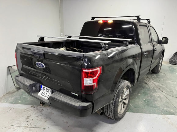 Für Ford F150 Lightning 2022-Up Dachträgersystem, Aluminium-Querstange, Metallhalterung, abschließbar, Silber