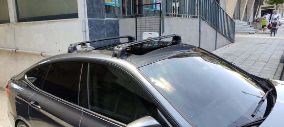 333. Kompatibel mit abschließbaren Aluminium-Dachträgern für Fahrzeuge mit Standarddach Toros Pro 3 Silver