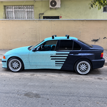 For BMW 3 Series Sedan (E36) 1991-1998 Roof Rack Cross Bars Fix Point, Silver - 0