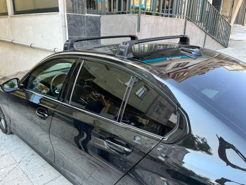 For Bmw 3 Sedan (E90) | 2005-2011 Roof Rack Cross Bars Fix Point, Silver - 0