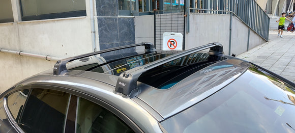 333. Kompatibel mit abschließbaren Aluminium-Dachträgern für Fahrzeuge mit Standarddach Toros Pro 3 Black