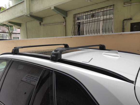 222. Kompatibel mit abschließbaren Aluminium-Dachträgern für Fahrzeuge mit Standarddach Toros Pro 2 Black