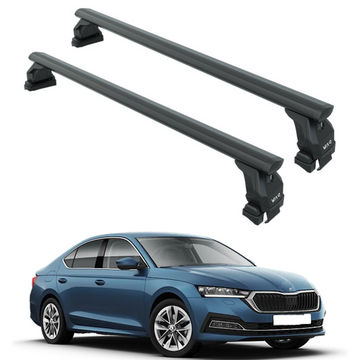 For Skoda Octavia Sedan 2020-2025 Roof Rack System Carrier Cross Bars Black