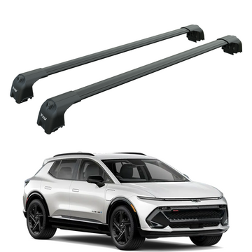 For Chevrolet Equinox EV (2023-2025) Roof Rack Cross Bars, Flush Rail, Black