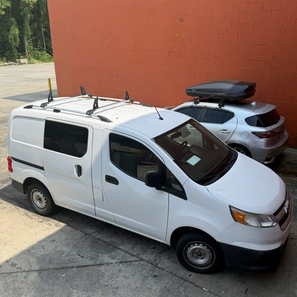 For Chevrolet City Express Roof Rails and Roof Rack Cross Bars Plus Black Color