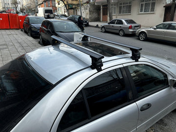 For Mercedes C Sedan Series W203 Roof Rack System Aluminium Cross Bar Normal Roof Black - 0