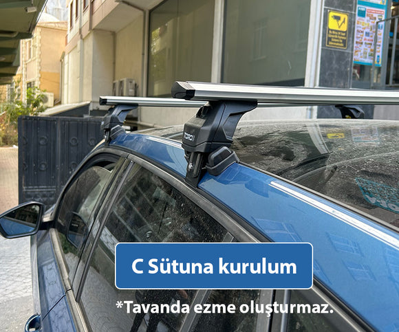 For Citroen C3 B618 2016-2025 Roof Rack System, Aluminium Cross Bar, Normal Roof, Black