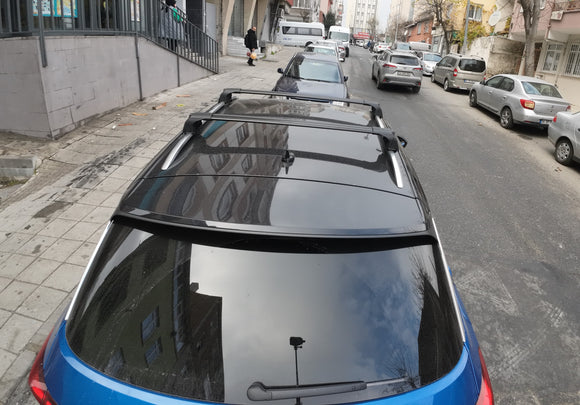 For Volkswagen T-Roc 2017-2025 Roof Rack Cross Bar Raised Rail Alu Black