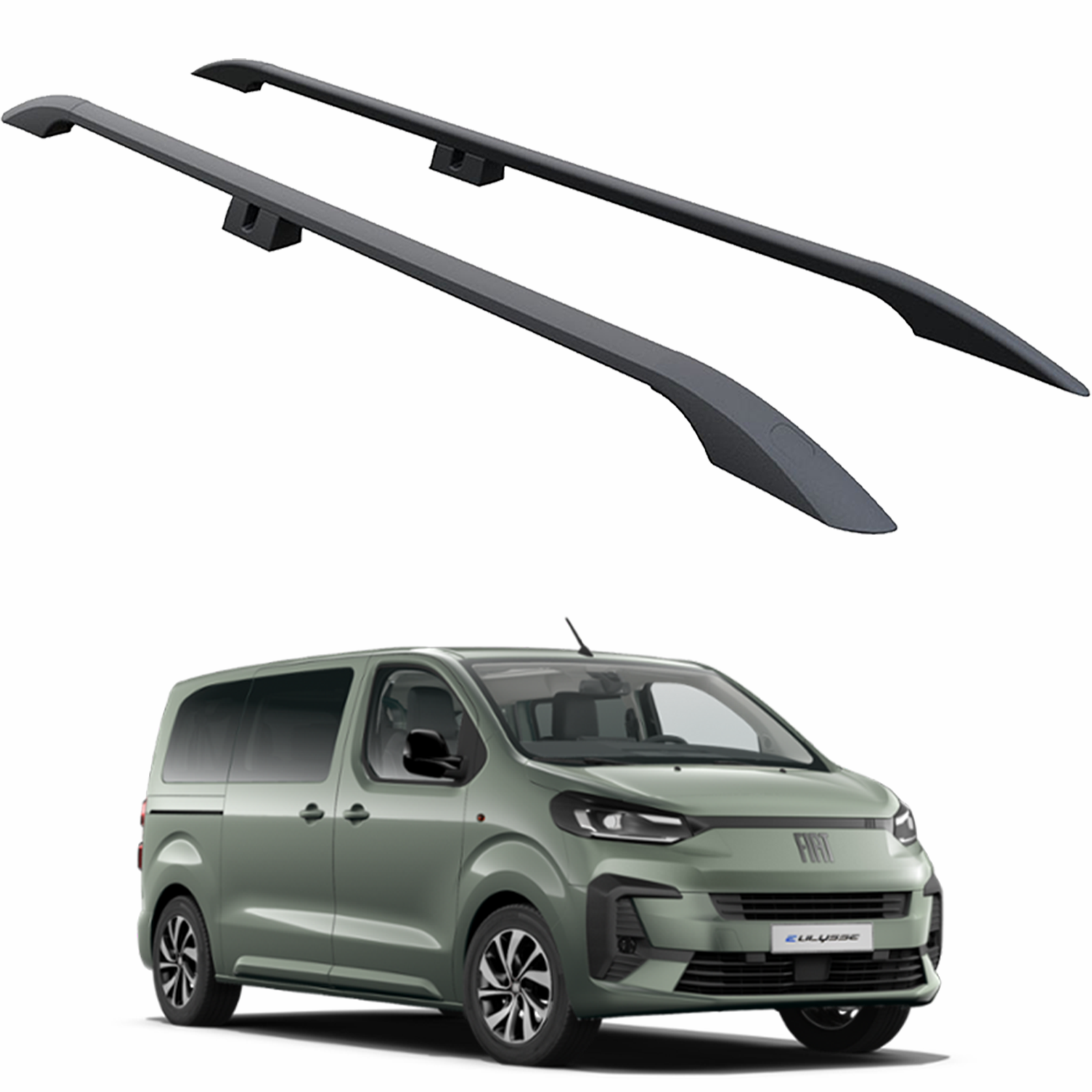 Für Volkswagen Transporter T6 SWB ab 2015 Dachseitenreling Ultimate Style Alu Schwarz