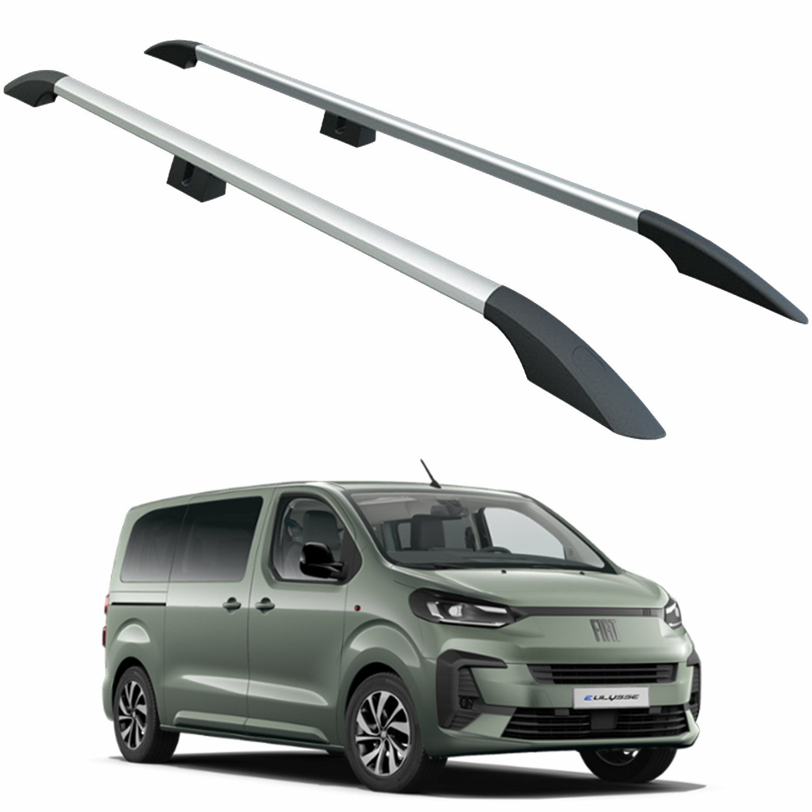 Für Volkswagen Transporter T6 SWB ab 2015 Dachseitenreling Ultimate Style Alu Schwarz