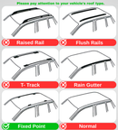 For Ford Expedition U222 (2003-2007) Roof Rack Cross Bars Fix Pro 6, Silver-4