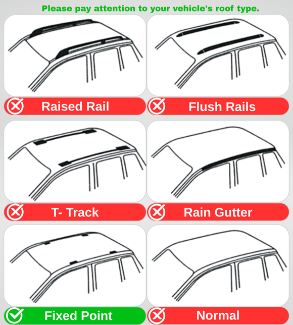 For Ford Expedition U222 (2003-2007) Roof Rack Cross Bars Fix Pro 6, Silver