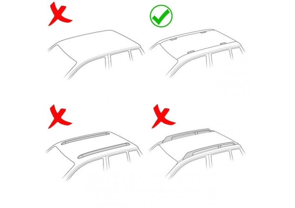 Für Volkswagen Caddy IV 2015–20 Dachträger, Querträger, Metallhalterung, Fixpunkt, Alu, Schwarz