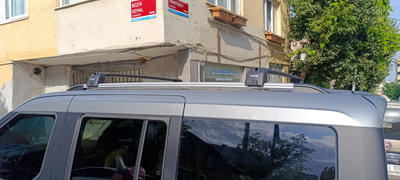 For Ford Tourneo Courier 2023-2025 Roof Rack Cross Bars Raised Rail Alu Black