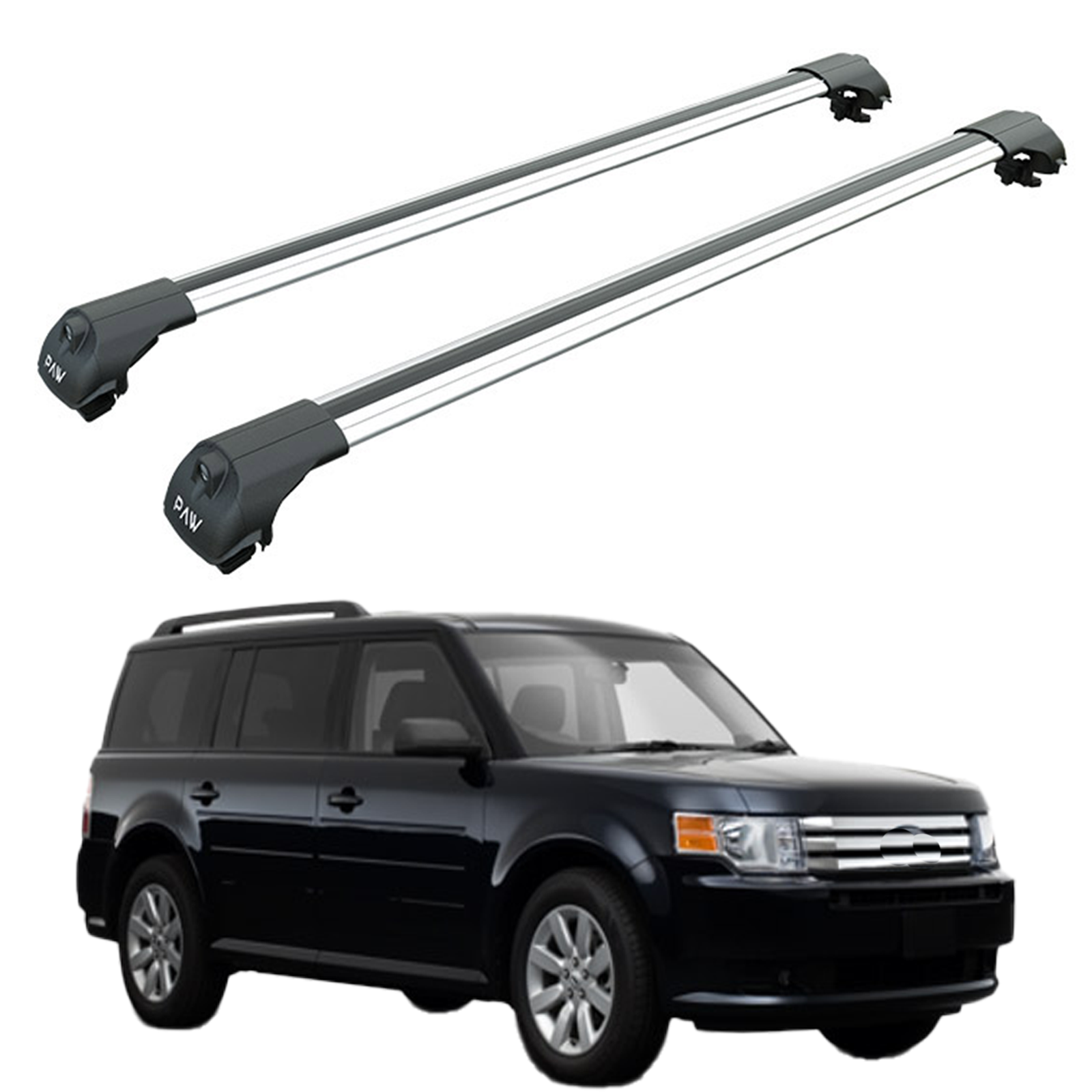 For Ford Flex 2009-2022 Roof Rack Cross Bars Raised Rail Silver