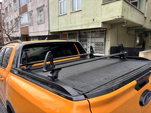 For Ford Ranger Wiltrack 2022-2025 Bed Rack Cross Bars Alu Black