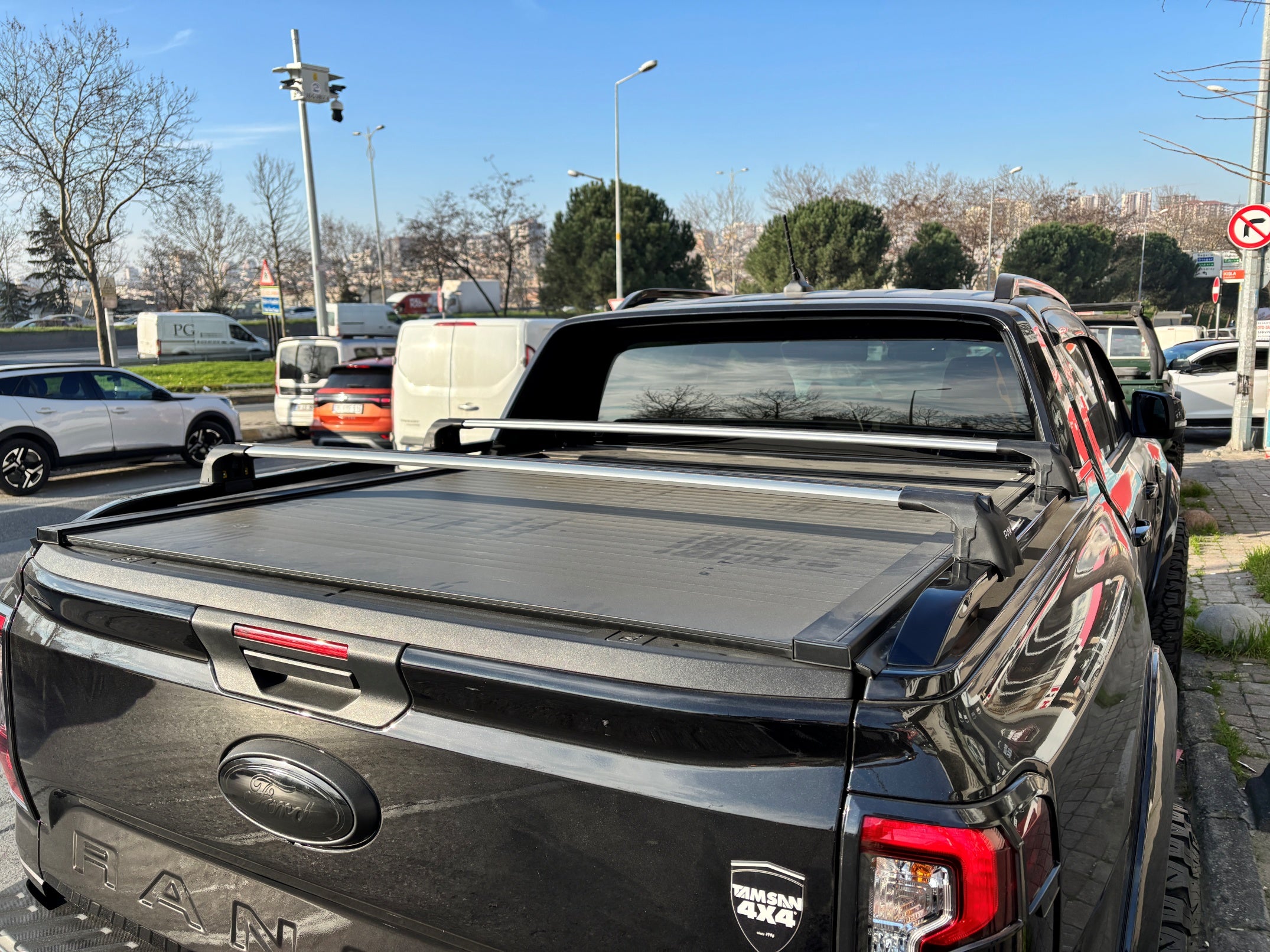 For Ford Ranger Wiltrack 2022-2025 Bed Rack Cross Bars Alu Pro 2 Black