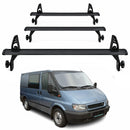 For Ford Transit (2000-2014) Roof Rack Carrier Cross Bars Aluminum, Black 3 Qty-1