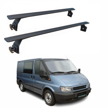 For Ford Transit (2000-2014) Roof Rack Carrier Cross Bars Aluminum, Black 2 Qty
