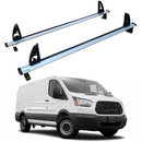 For Ford Transit (2013-2025) Ladder Roof Rack Carrier Cross Bars Aluminum, Silver 2 Qty-1