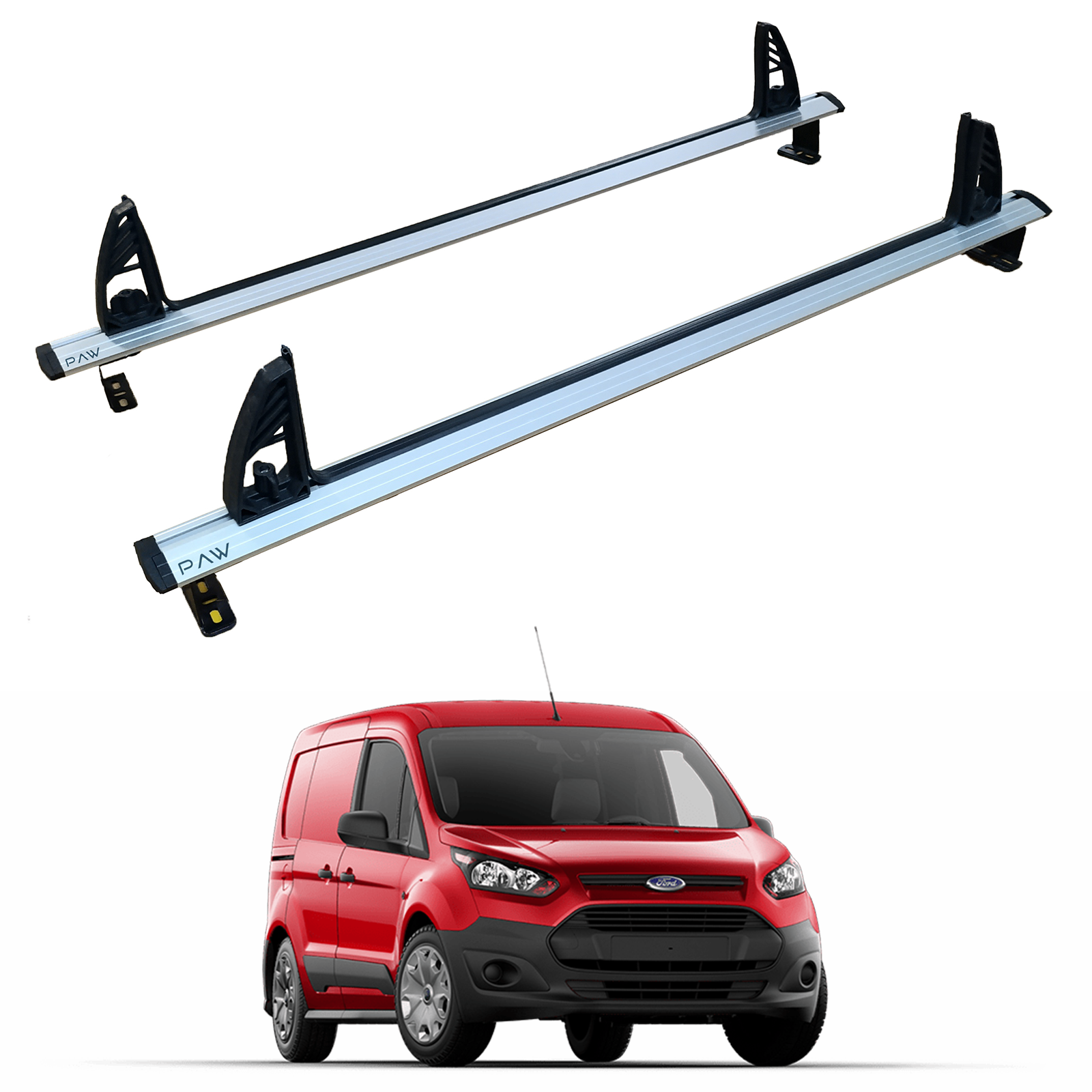 For Ford Transit Connect 2014-2023 Ladder Roof Rack Carrier Cross Bars Aluminum, 2 Qty