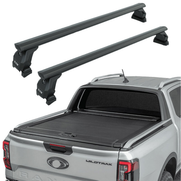For Ford Ranger Wiltrack 2022-2025 Bed Rack Cross Bars Alu Black