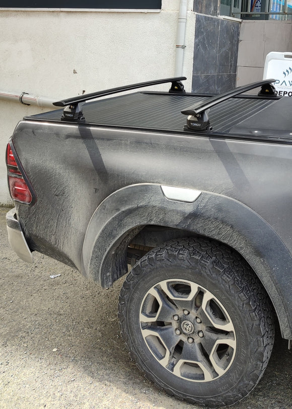 For Ford F250 Bed Rack for Retractable Covers with T-slots 2015-Up Silver