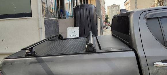 For Ford F250 Bed Rack for Retractable Covers with T-slots 2015-Up Silver