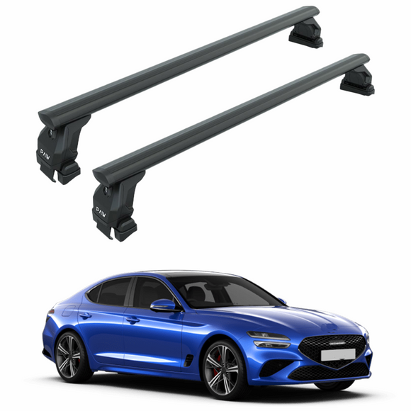 For Genesis G70 2025-2026 Roof Rack Cross Bars Metal Bracket Normal Roof Alu Black