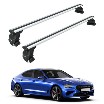 For Genesis G70 2025-2026 Roof Rack Cross Bars Metal Bracket Normal Roof Alu Silver