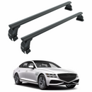 For Genesis G80 2017-2020 Roof Rack Cross Bars Metal Bracket Normal Roof Alu Black-1