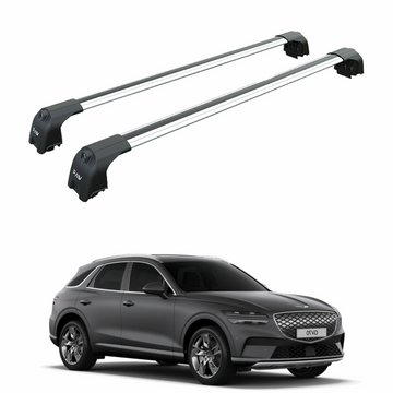 For Genesis GV70 2022-2025 Roof Rack Cross Bars Metal Bracket Flush Rail Alu Silver