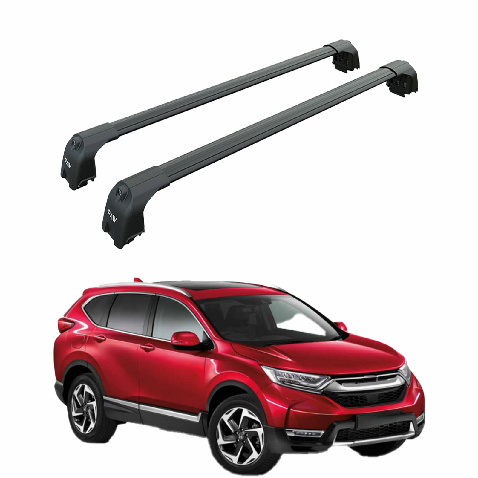 For Honda CRV MK5 2017-2022 Roof Rack Cross Bars Metal Bracket Flush Rail Alu Black