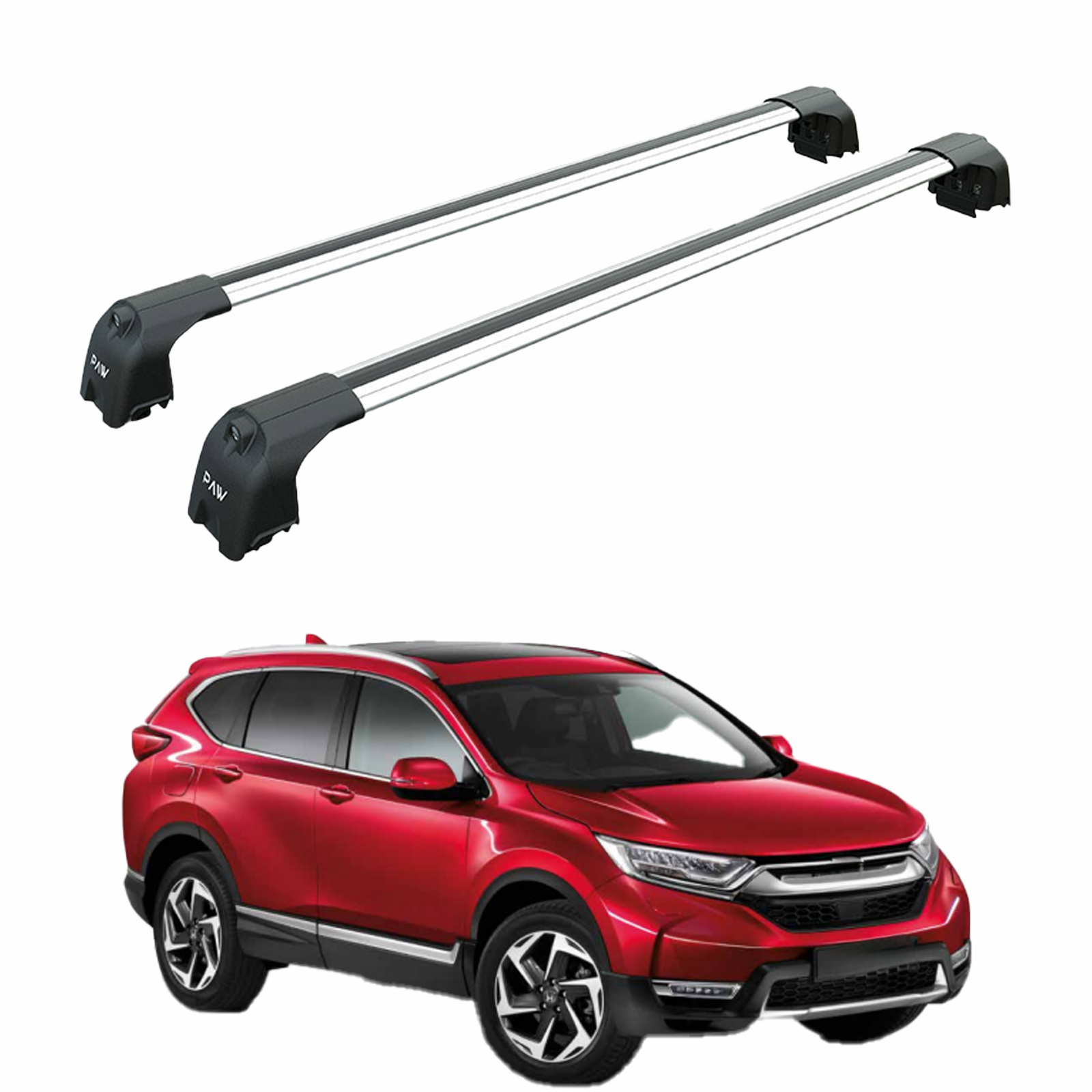 For Honda CRV MK5 2017-2022 Roof Rack Cross Bars Metal Bracket Flush Rail Alu Silver