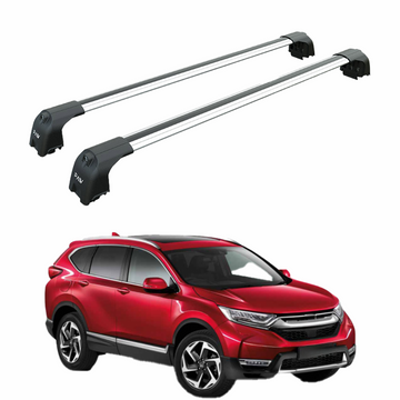 For Honda CR-V MK5 2017-2022 Roof Rack Cross Bars Metal Bracket Flush Rail Alu Silver