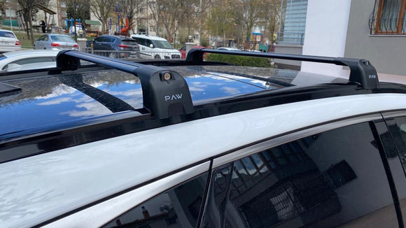 For Fiat 500X  2014-2023 Aluminum Roof Rack System Carrier Cross Bars, Black