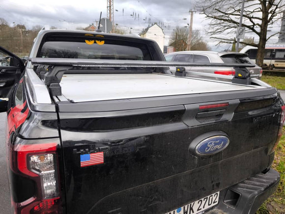 For Ford Ranger Wiltrack 2022-2025 Bed Rack Cross Bars Alu Black