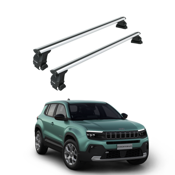 For Jeep Avenger 2022-2025 Roof Rack Cross Bars Normal Roof Alu Silver