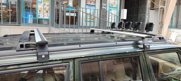 For Jeep Cherokee XJ 1984-2002 Roof Rack Cross Bars Rain Gutters Black