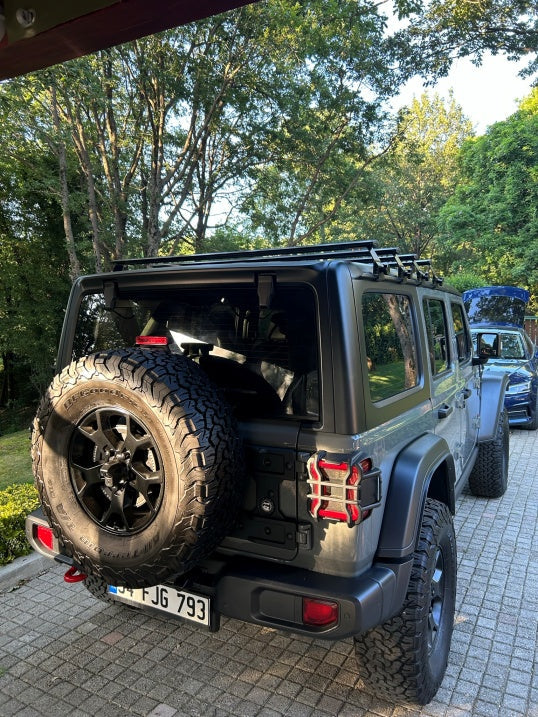 JEEP Wrangler JL Hardtop-Dachträger für Fahrzeuge mit Regenrinnen, silberfarben, ab 2018