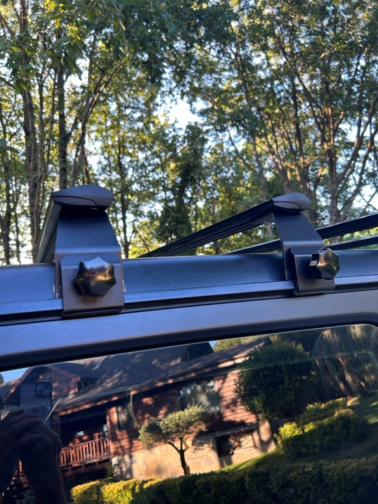 For Jeep Wrangler JL 2018-Up Roof Rack Cross Bars Metal Bracket Rain Gutters Silver