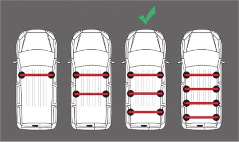 For Ford Transit Custom LWB 2013-2023 Roof Rack Cross Bars 3-Fix Point Alu Black