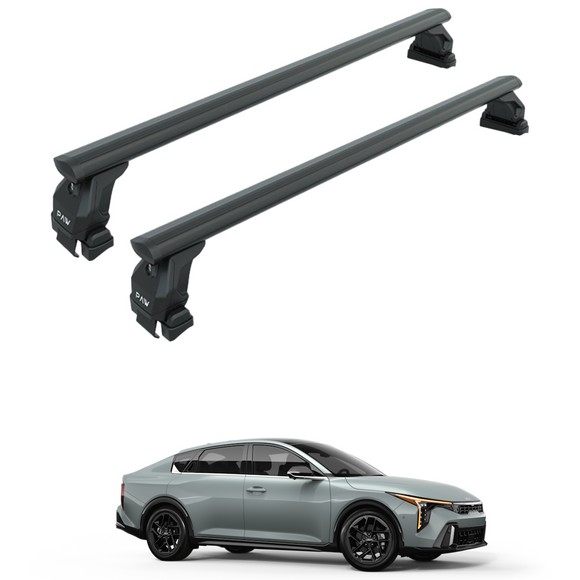 For Kia K4 2024-2025 Roof Rack Cross Bars Normal Roof Alu Black