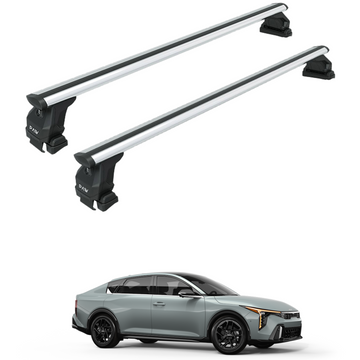 For Kia K4 2024-2025 Roof Rack Cross Bars Normal Roof Alu Silver