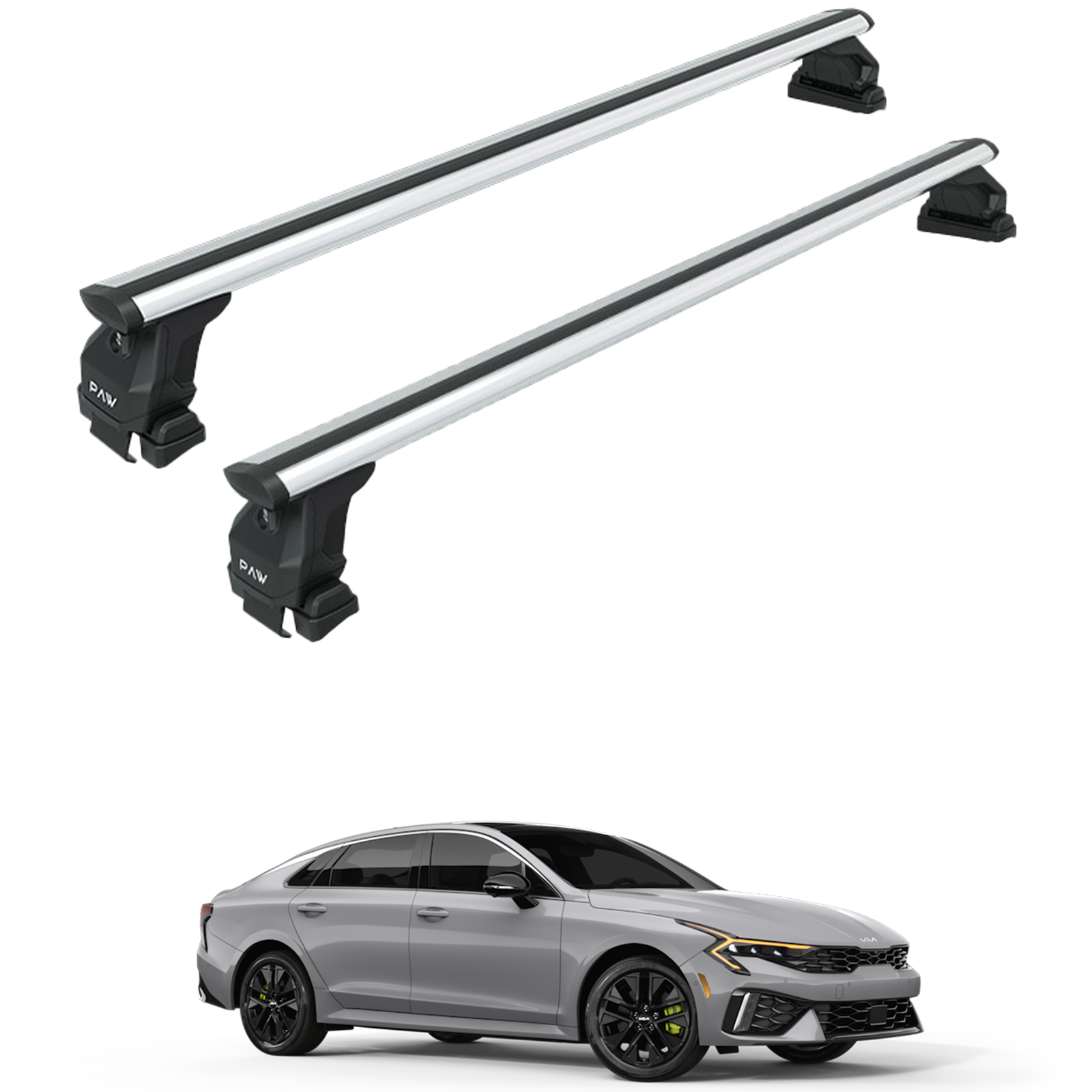 For Kia K5 2019-2025 Roof Rack Cross Bars Normal Roof Silver