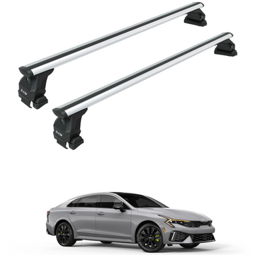 222. Kompatibel mit abschließbaren Aluminium-Dachträgern für Fahrzeuge mit Standarddach Toros Pro 2 Silver