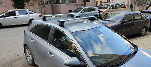 222. Kompatibel mit abschließbaren Aluminium-Dachträgern für Fahrzeuge mit Standarddach Toros Pro 2 Black