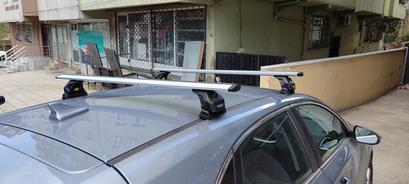 222. Kompatibel mit abschließbaren Aluminium-Dachträgern für Fahrzeuge mit Standarddach Toros Pro 2 Black