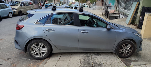 222. Kompatibel mit abschließbaren Aluminium-Dachträgern für Fahrzeuge mit Standarddach Toros Pro 2 Black